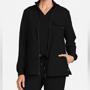 Healing Hands Women's Brooks Utility Scrub Jacket Black